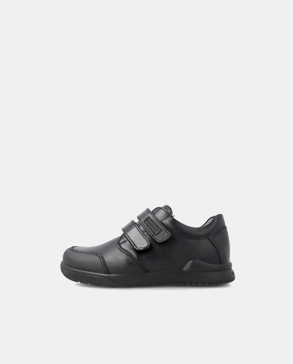 Zapatos de niña en napa de color marrón con cierre adherente - Biomecanics - Negro Negro-7