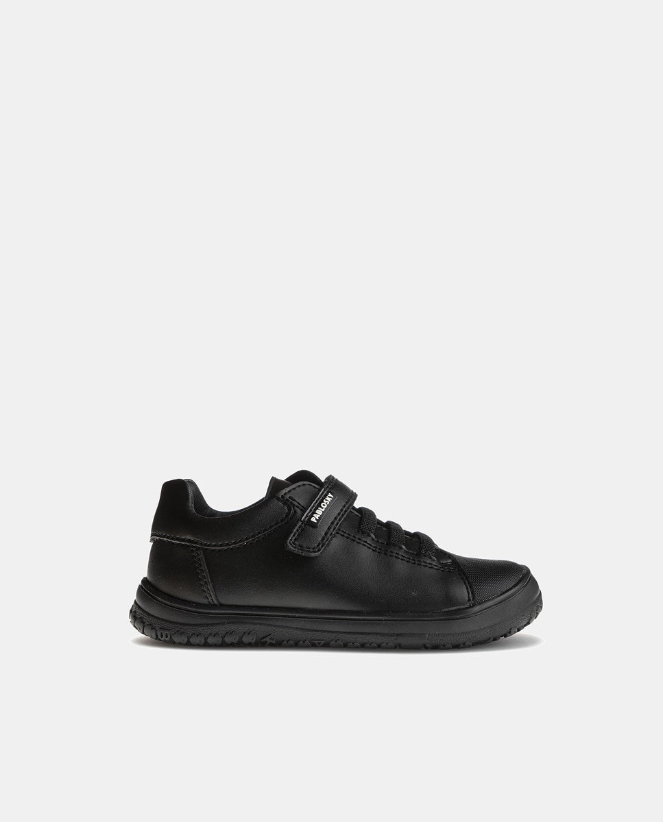 Zapatillas de niño tipo casco bajas con cierre adherente y elásticos - Pablosky - Negro Negro-1