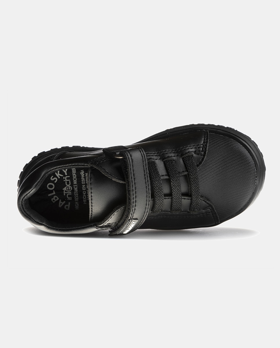 Zapatillas de niño tipo casco bajas con cierre adherente y elásticos - Pablosky - Negro Negro-2