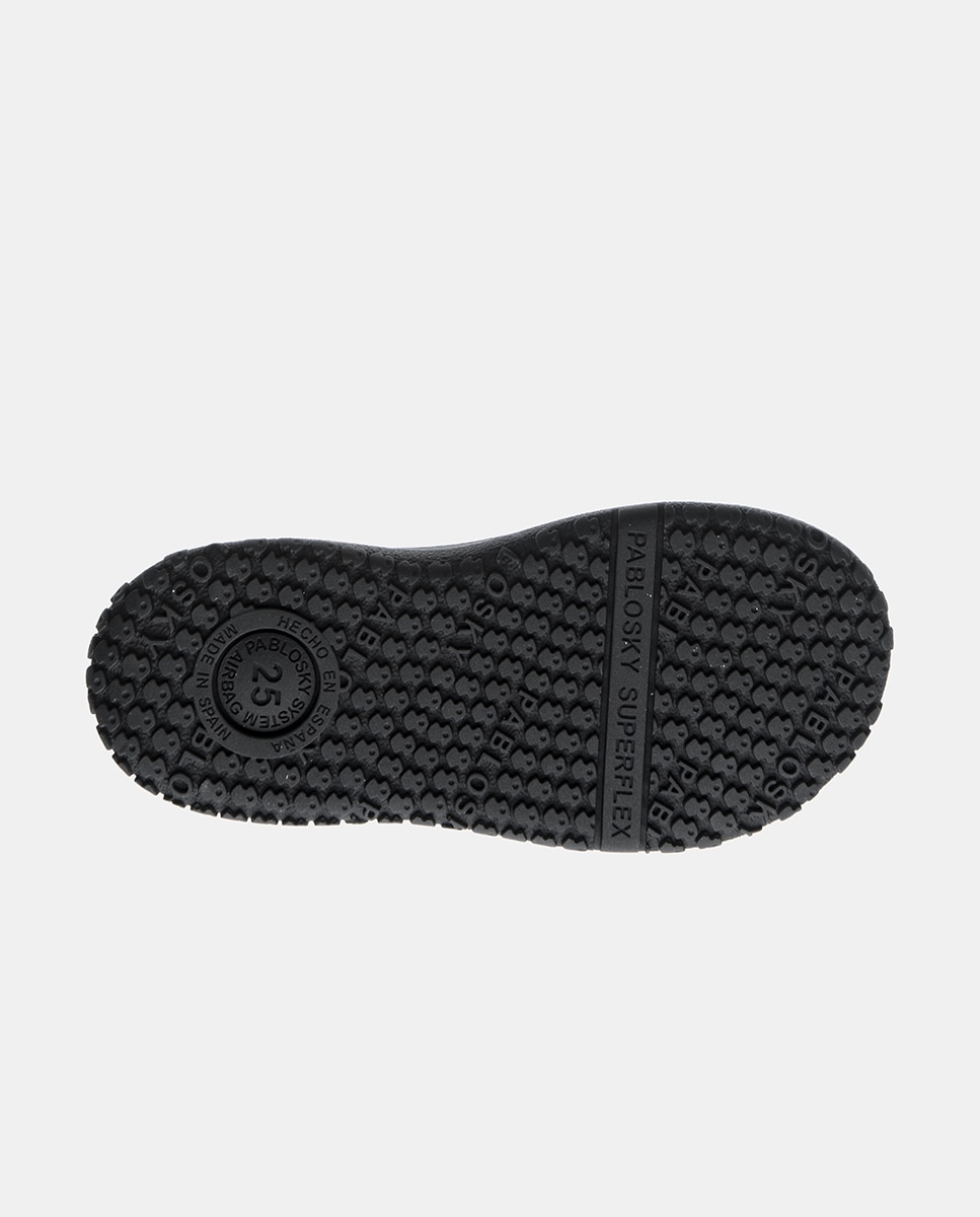 Zapatillas de niño tipo casco bajas con cierre adherente y elásticos - Pablosky - Negro Negro-6