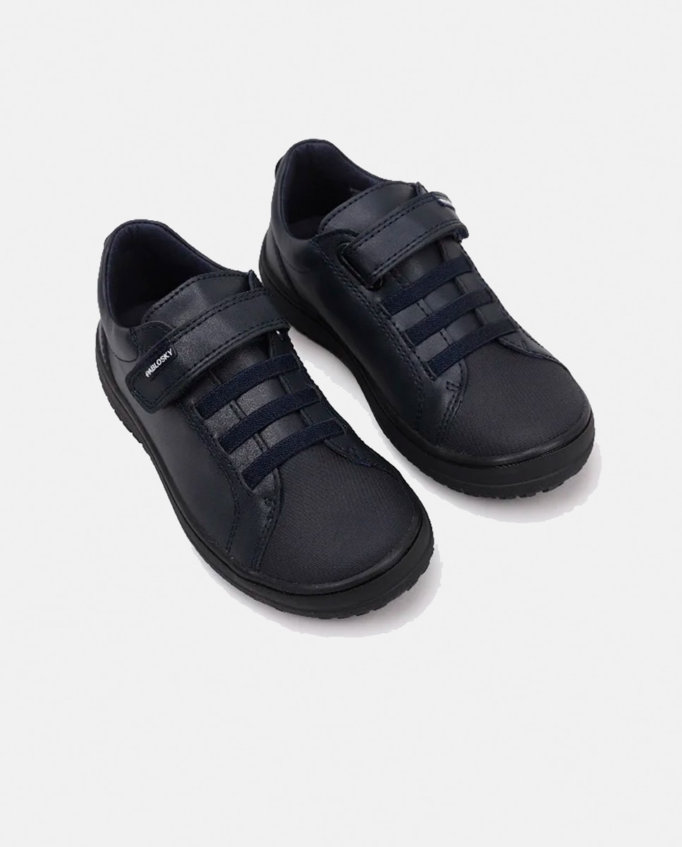 Zapatillas de niño con cierre adherente para uniforme escolar - Pablosky - Negro Negro-2