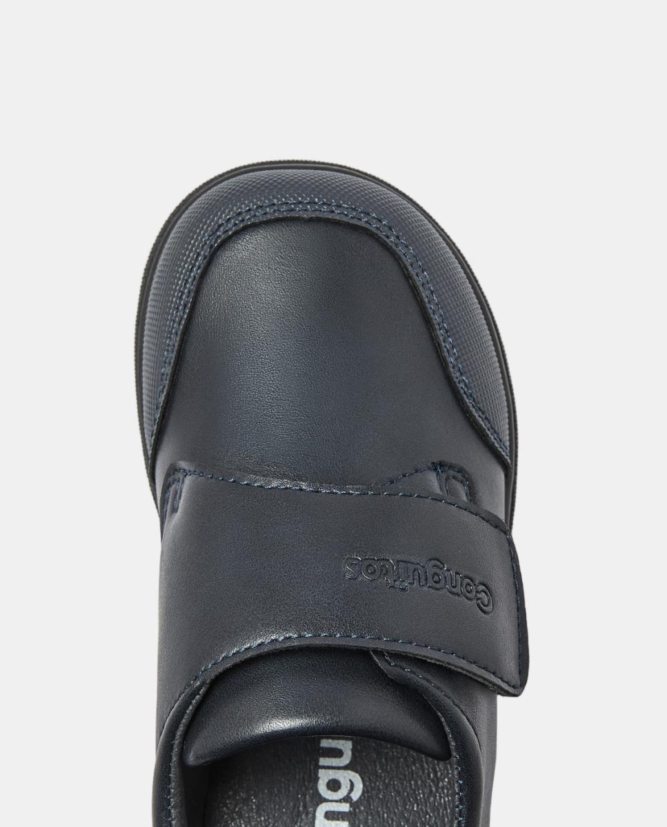 Sapatos Barefoot com Biqueira Reforçada e Tira Aderente Azul-marinho-3