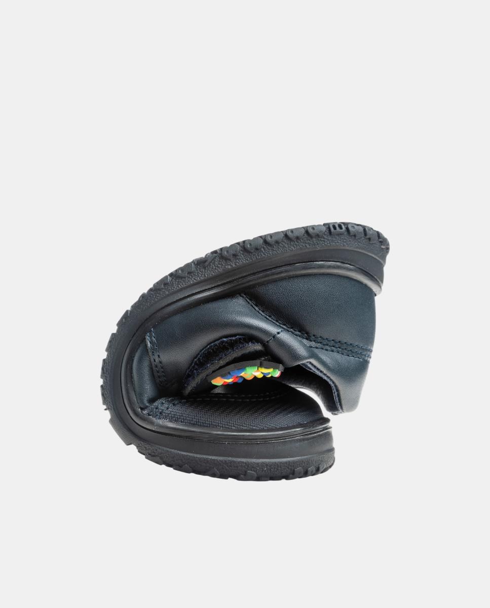 Mocassins em Pele com Fecho Aderente para Uniforme Escolar Pablosky Azul-6