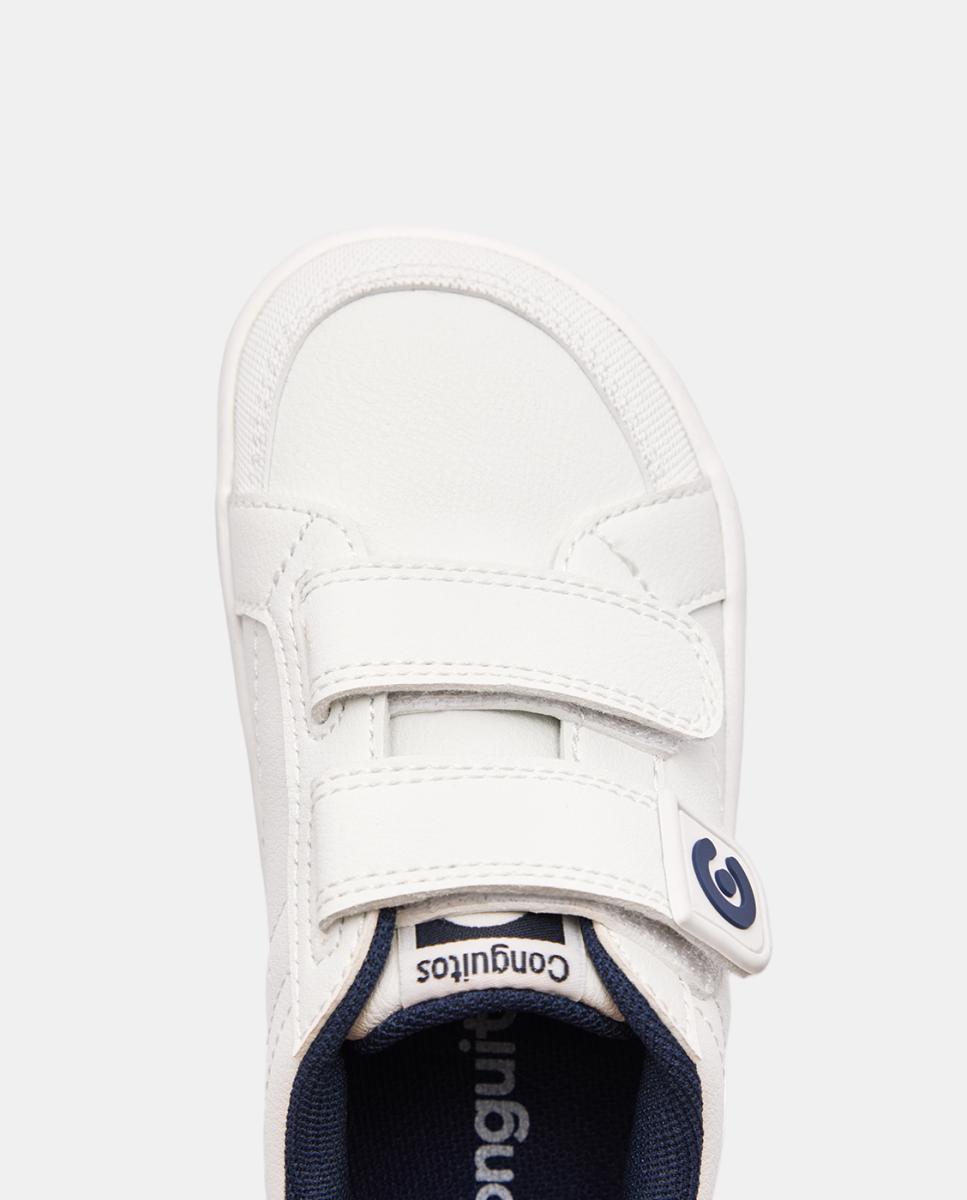 Sapatilhas Barefoot com Tira Aderente Branco-3