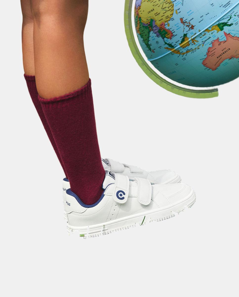 Sapatilhas Barefoot com Tira Aderente Branco-5