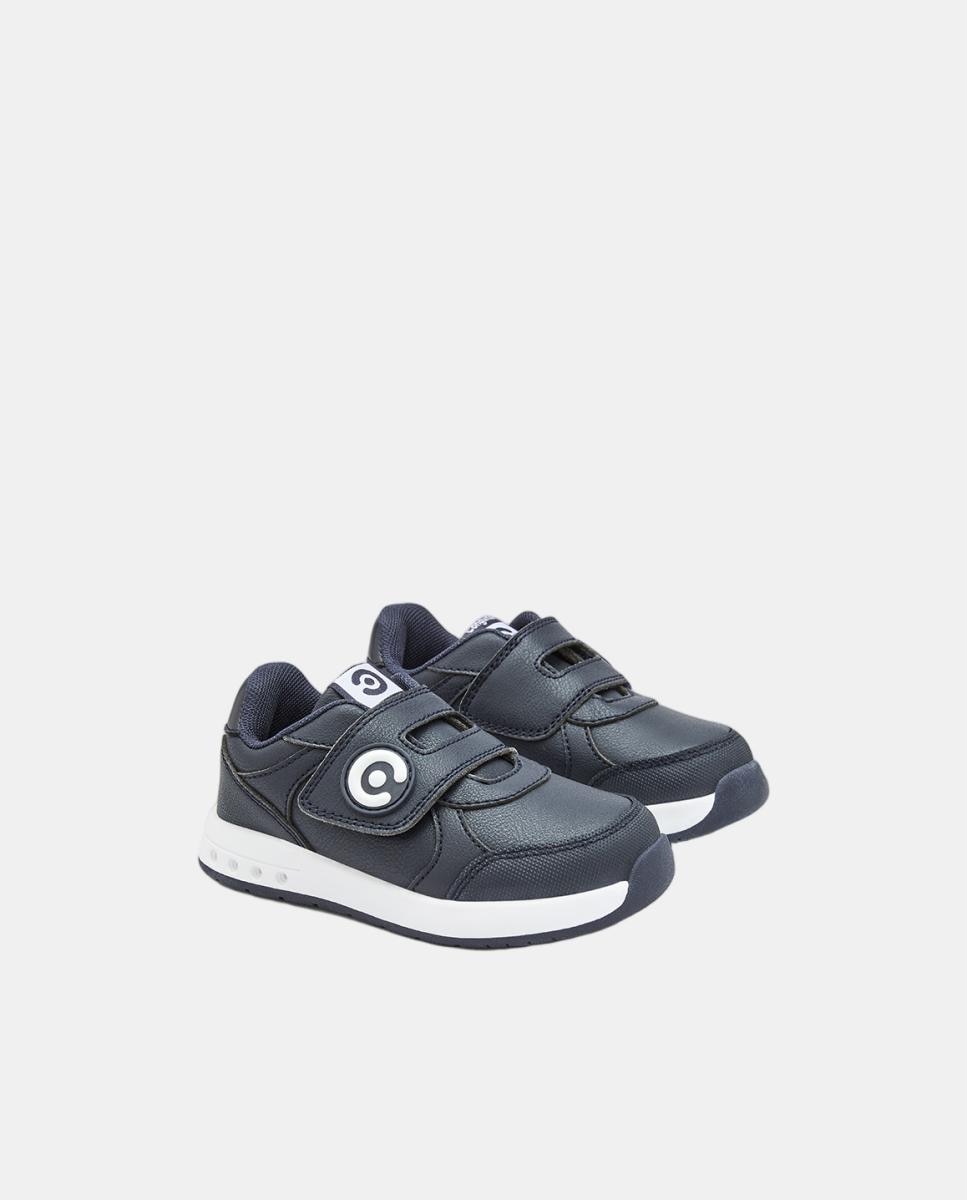 Sapatilhas Barefoot com Tira Aderente Azul-marinho-3