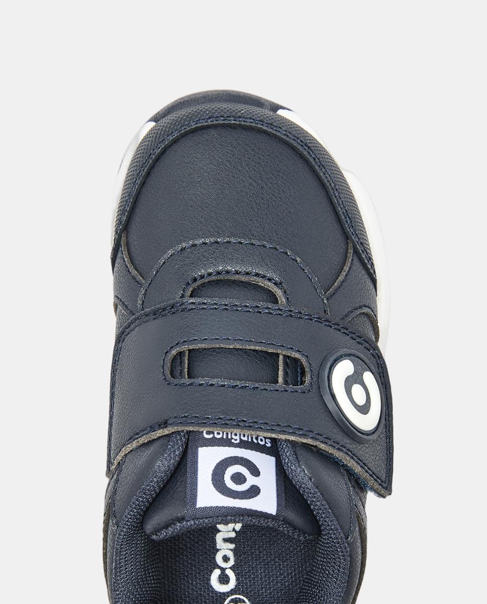 Sapatilhas Barefoot com Tira Aderente Azul-marinho-4