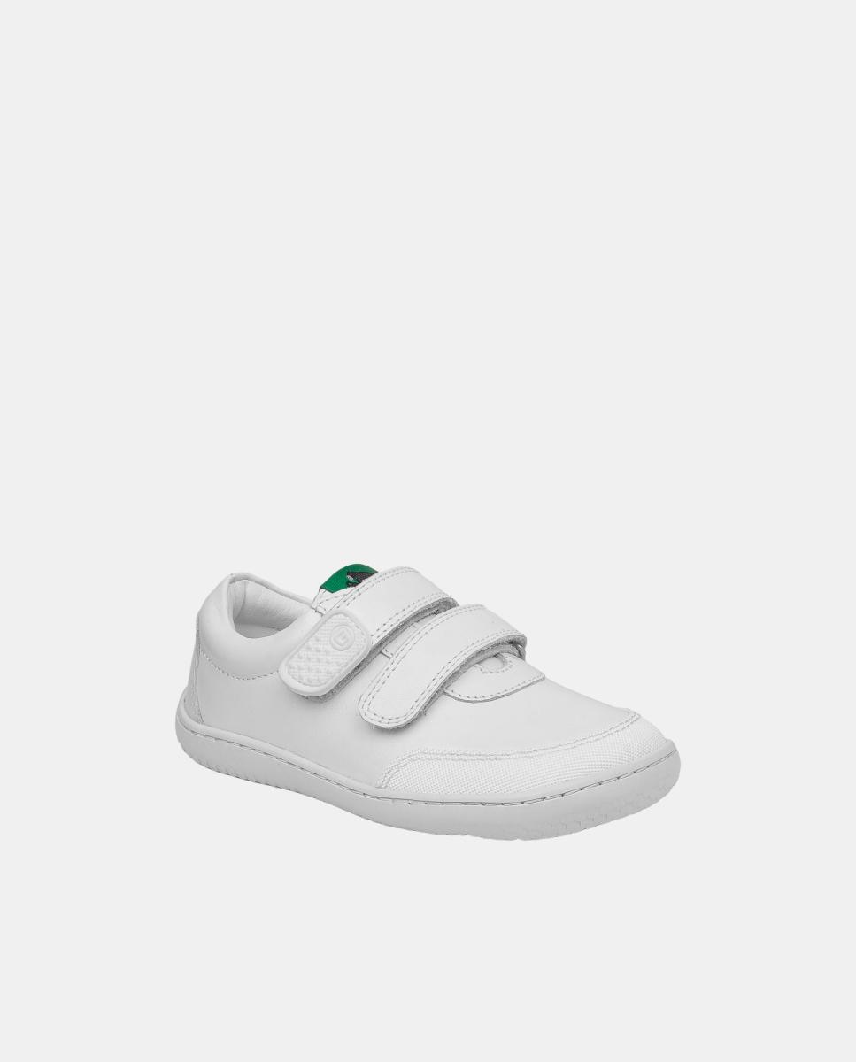 Sapatos Escolares Barefoot em Pele Gorila Branco-2
