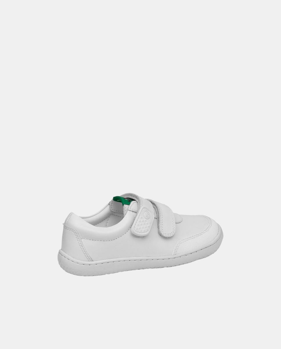 Sapatos Escolares Barefoot em Pele Gorila Branco-3