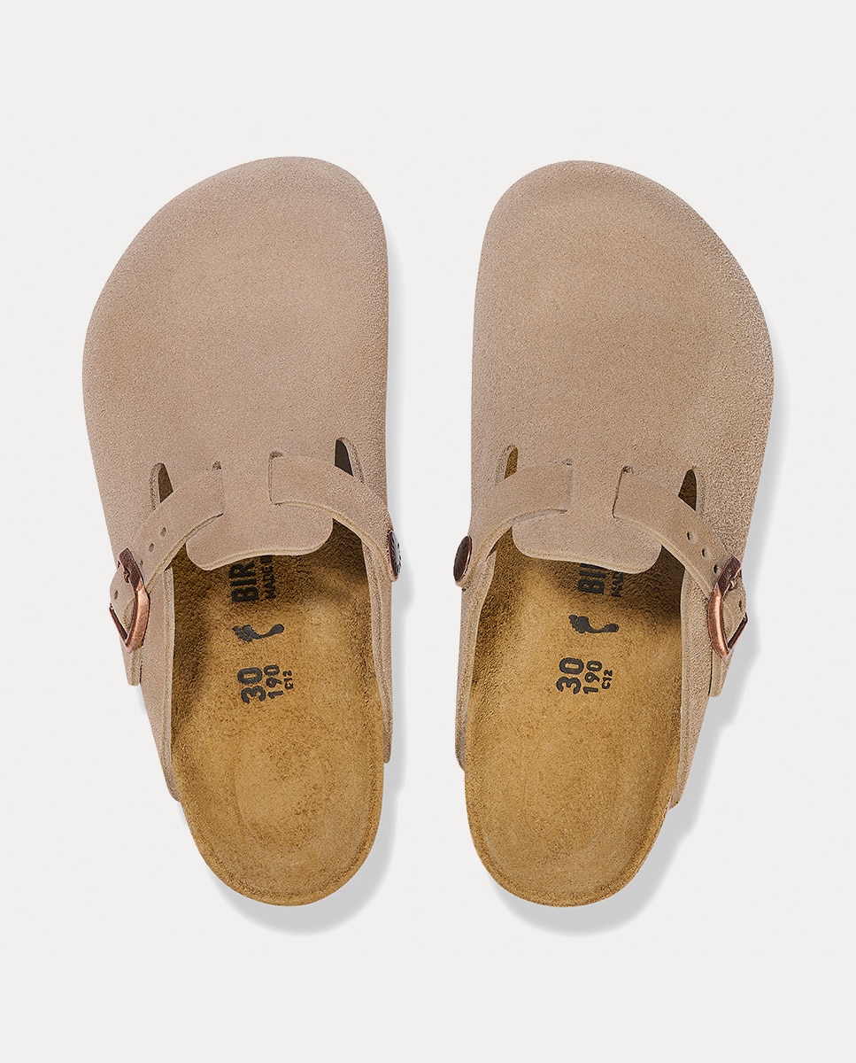 Mules Boston KIDS de Camurça Birkenstock Castanho taupe-2