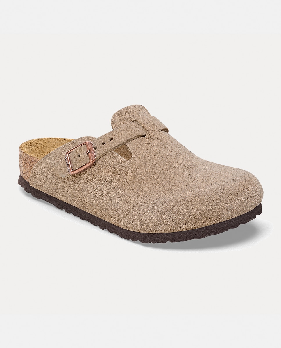 Mules Boston KIDS de Camurça Birkenstock Castanho taupe-3