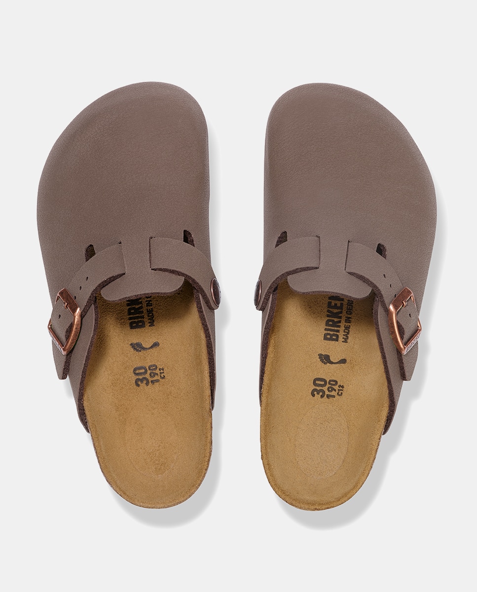 Mules Boston Kids em Polipele Castanho-3