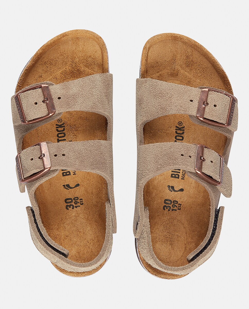 Sandálias Abertas Milano HL em Camurça Birkenstock Taupe-8