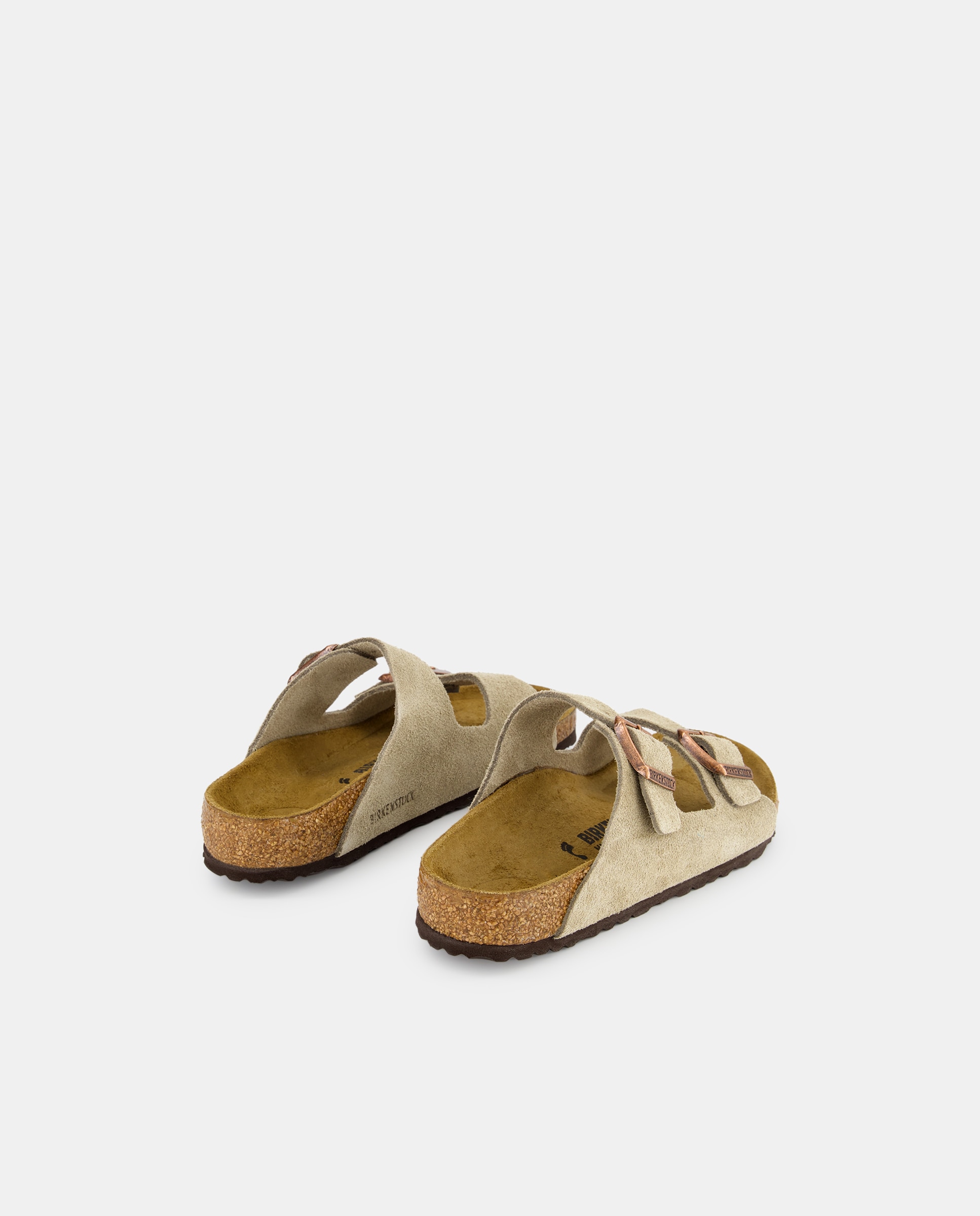 Sandálias Abertas Arizona em Camurça Birkenstock Taupe-3