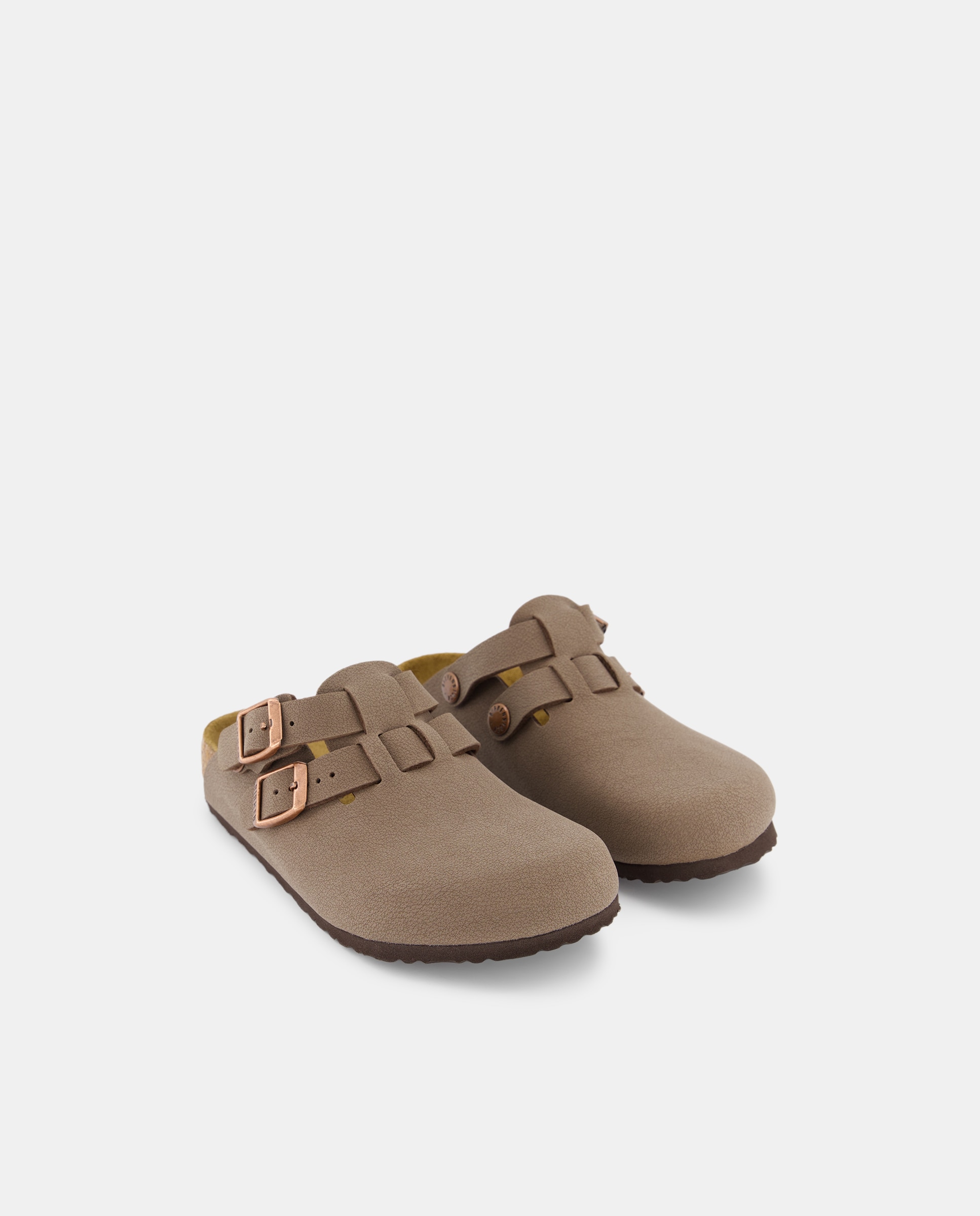 Socas Kay SL em Couro Sintético Birkenstock Castanho-2