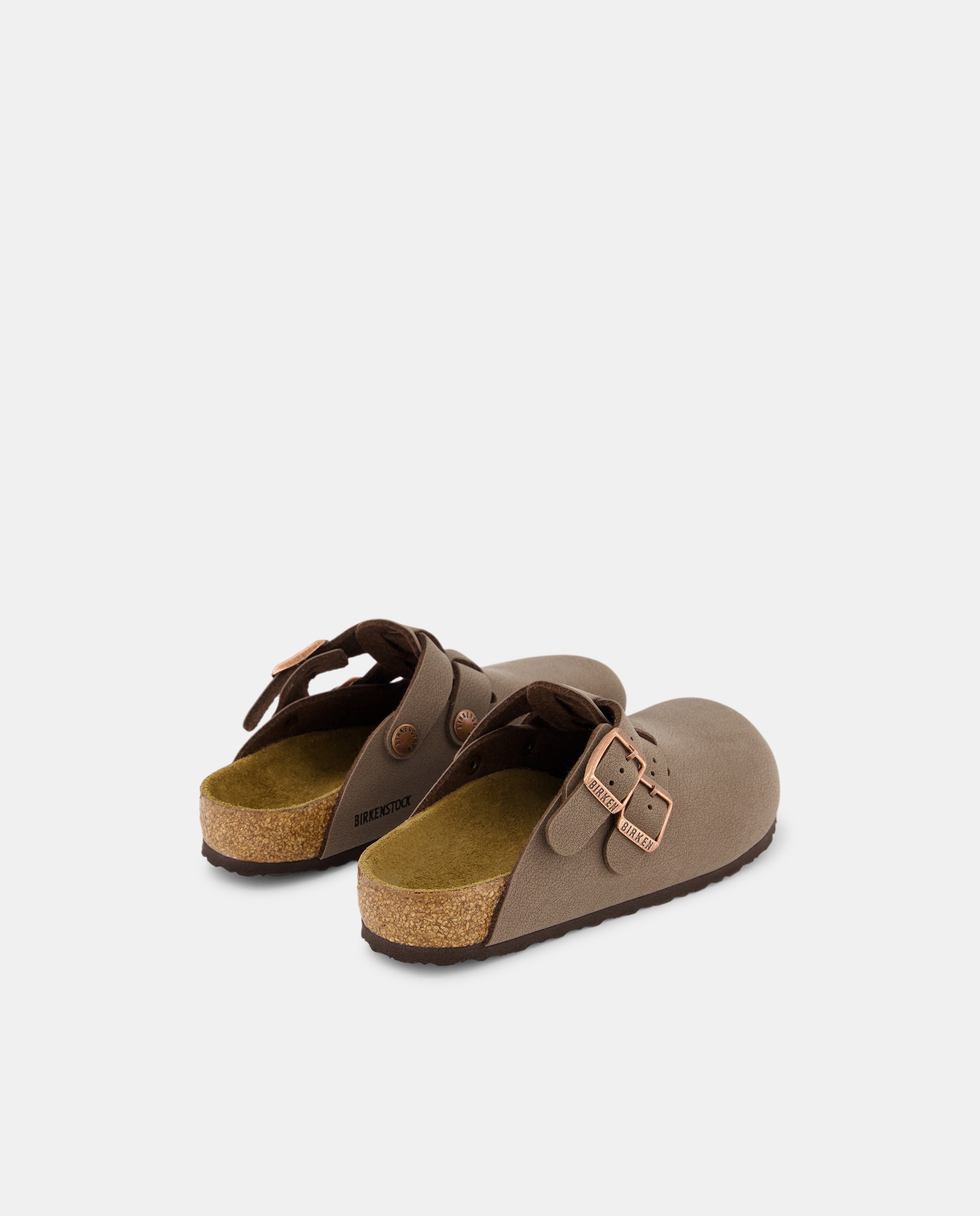Socas Kay SL em Couro Sintético Birkenstock Castanho-3