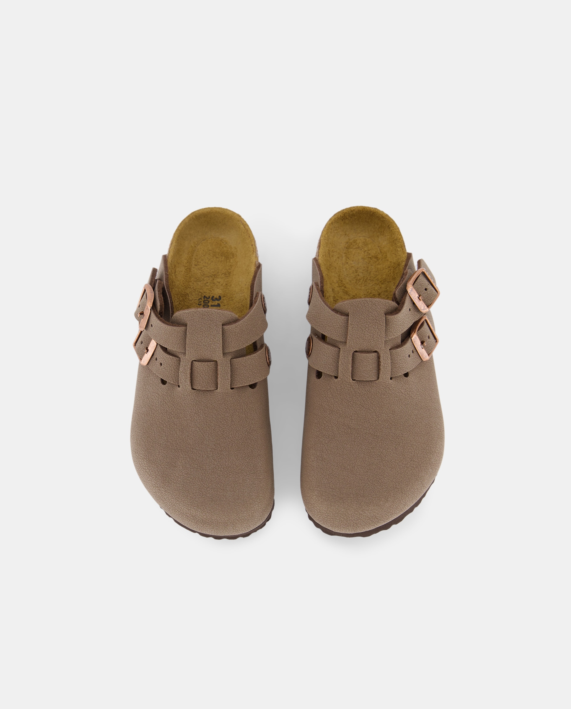 Socas Kay SL em Couro Sintético Birkenstock Castanho-4