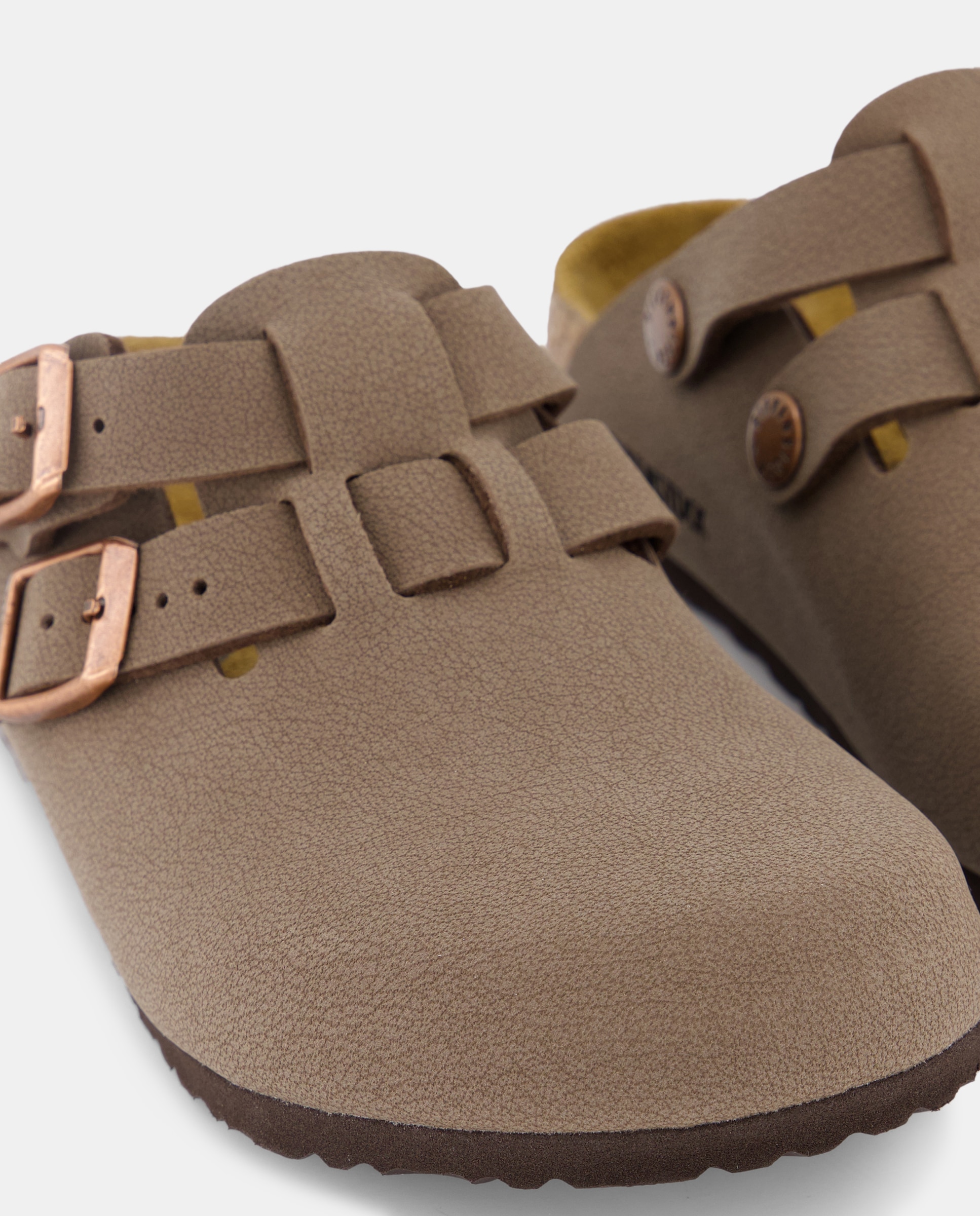 Socas Kay SL em Couro Sintético Birkenstock Castanho-5