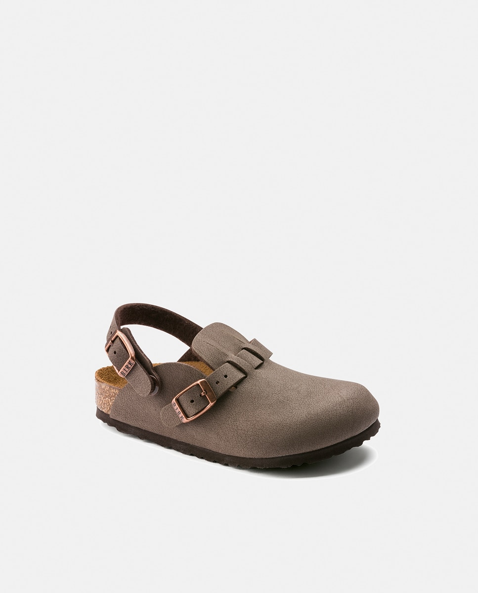 Socas Kay SL em Couro Sintético Birkenstock Castanho-6