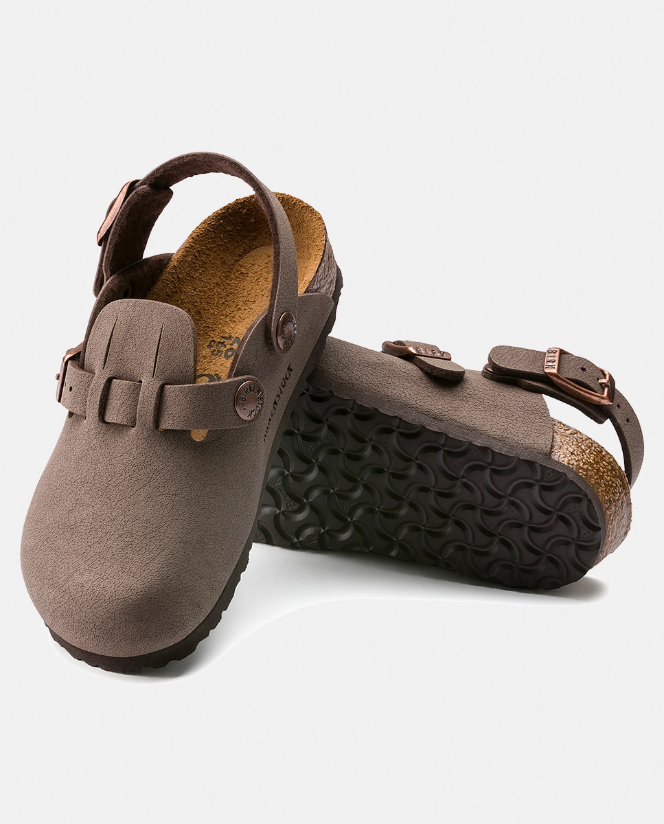 Socas Kay SL em Couro Sintético Birkenstock Castanho-9
