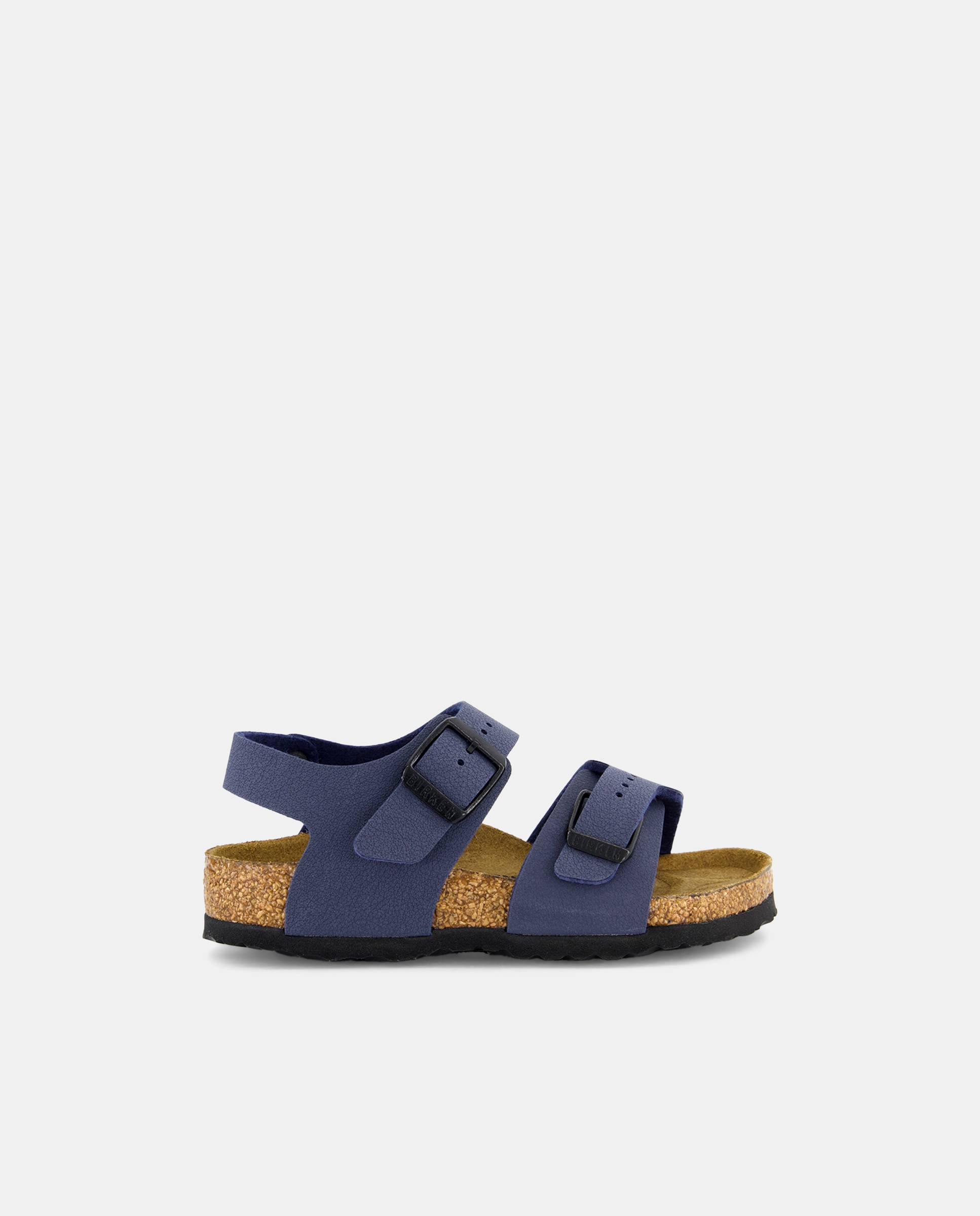 Sandálias de menino Birkenstock castanhas com dupla fivela Azul-marinho-1