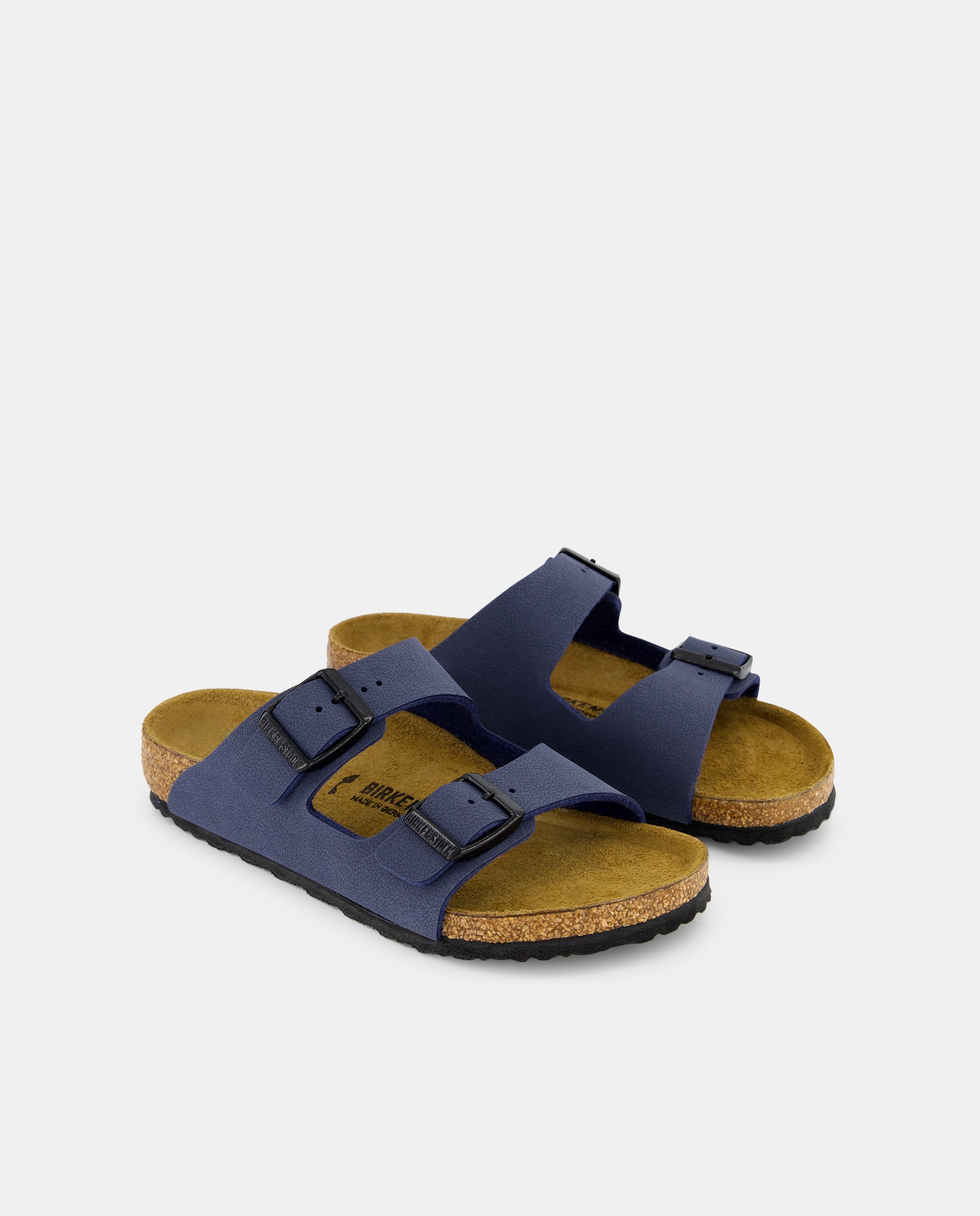 Sandálias Abertas Arizona em Couro Sintético Birkenstock Azul-marinho-2