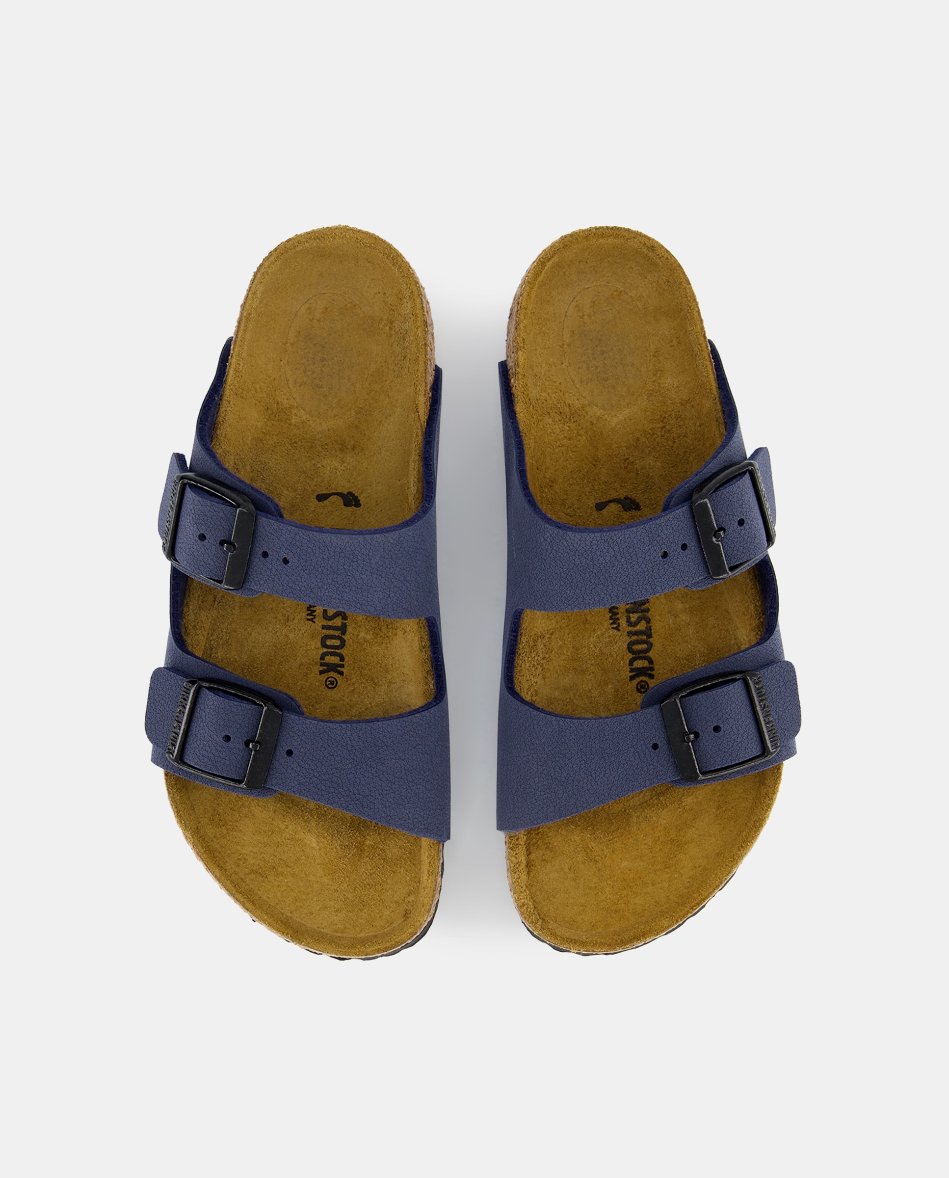Sandálias Abertas Arizona em Couro Sintético Birkenstock Azul-marinho-4