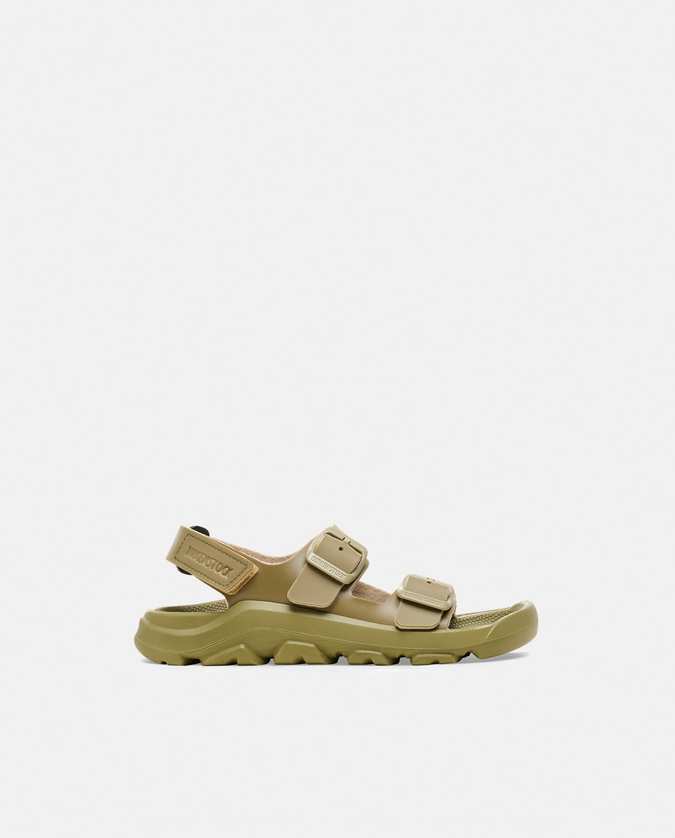 Sandálias Abertas Mogami em Couro Sintético Birkenstock Caqui-1