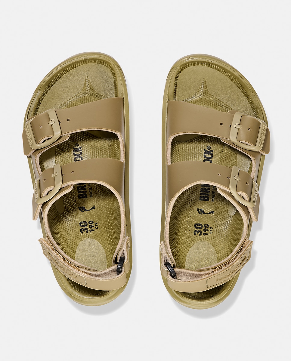 Sandálias Abertas Mogami em Couro Sintético Birkenstock Caqui-2