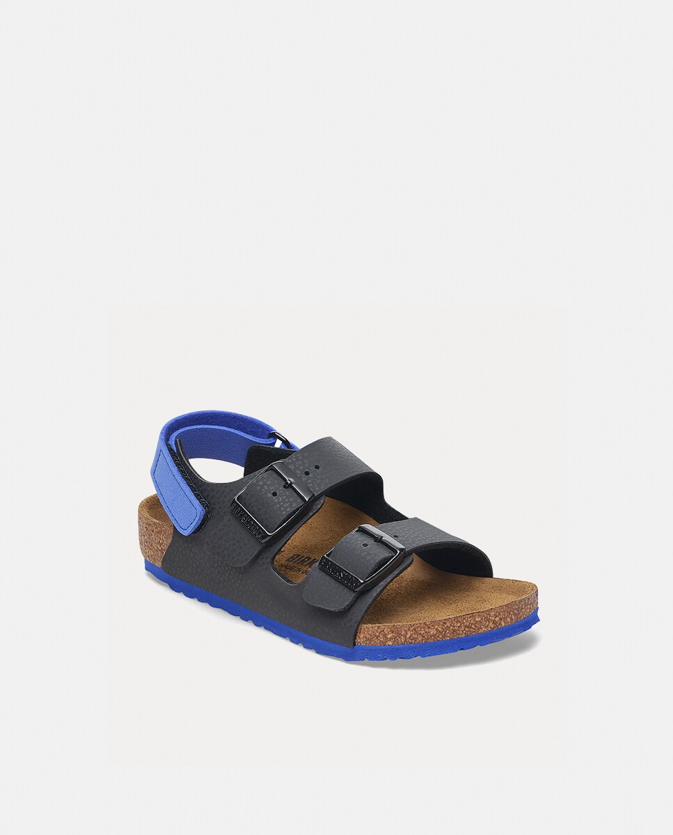 Sandálias Milano KIDS Birko Flor com Sola em Contraste Preto-2