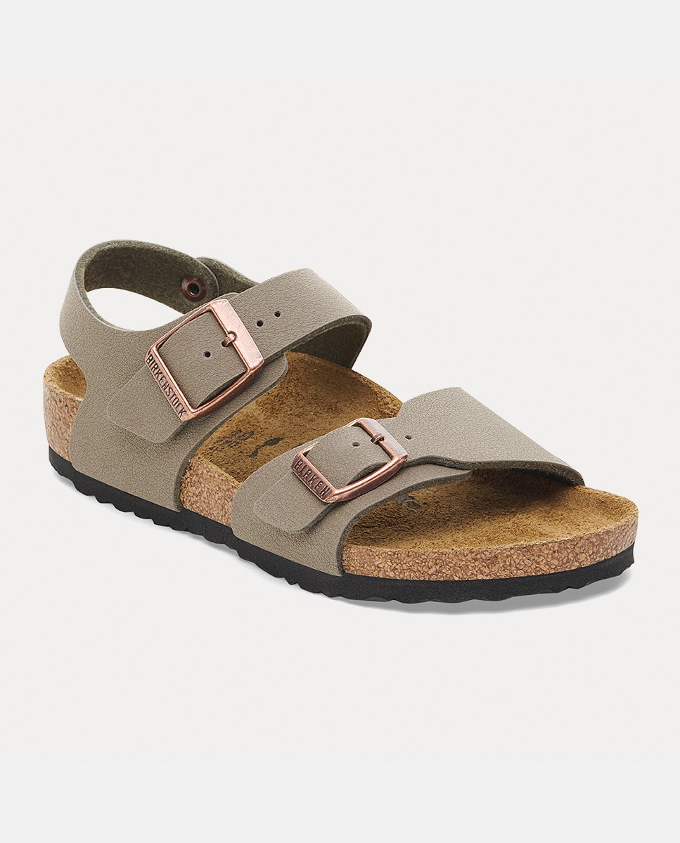 Sandálias KIDS New York Birko Flor Birkenstock Verde-acinzentado-2