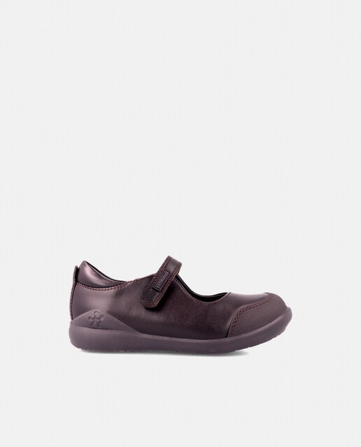 Imagem 0 de Sapatos de Presilha de Bebé de Pele com Biqueira Reforçada - Azul-Marinho