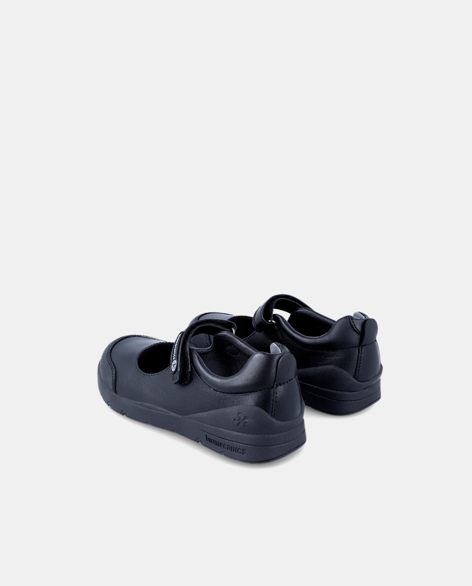 Sapatos de Presilha com Biqueira Reforçada, Fecho Aderente e em Pele Biomecanics Preto-5