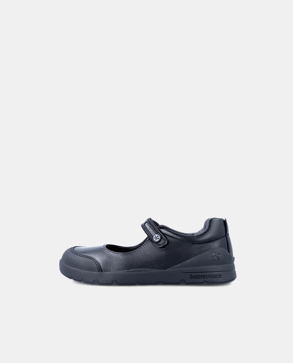 Sapatos de Presilha com Biqueira Reforçada, Fecho Aderente e em Pele Biomecanics Preto-7