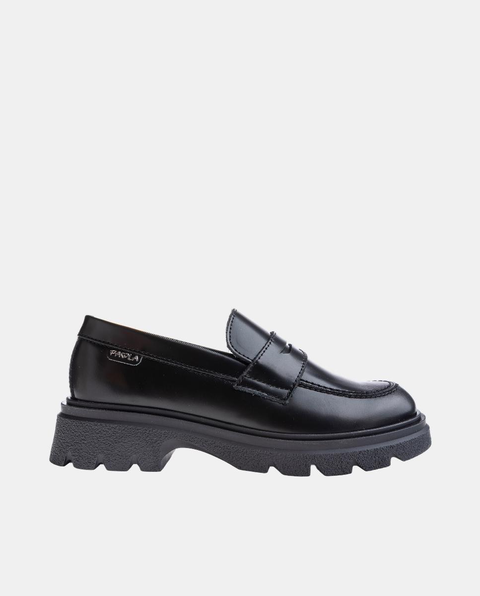 Mocassins em Pele para Uniforme Escolar Preto-2