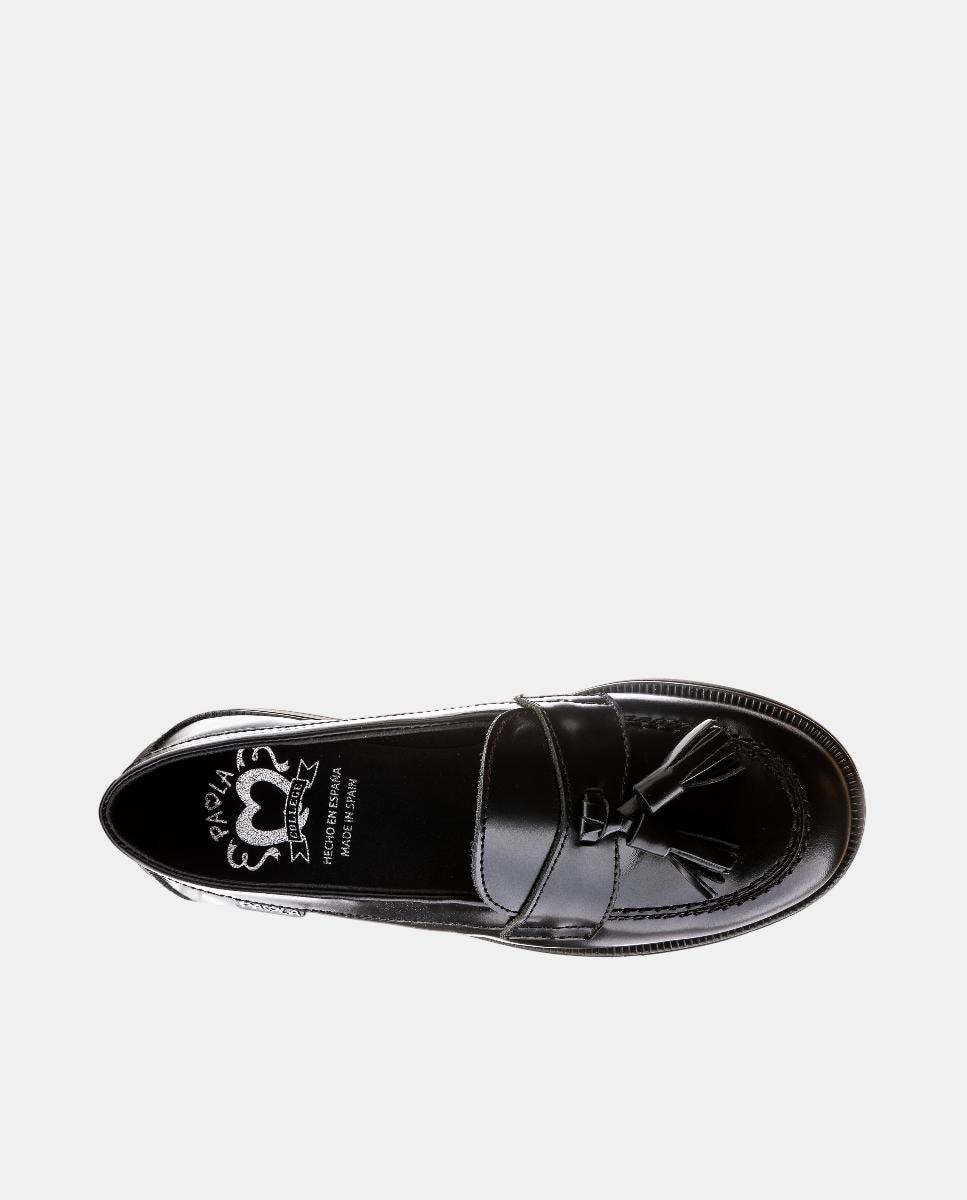 Mocassins em Pele para Uniforme Escolar Pablosky Preto-3