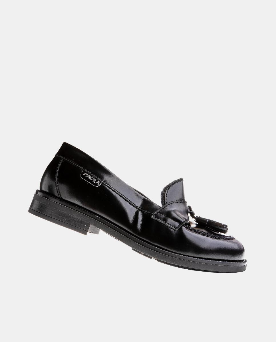 Mocassins em Pele para Uniforme Escolar Pablosky Preto-4