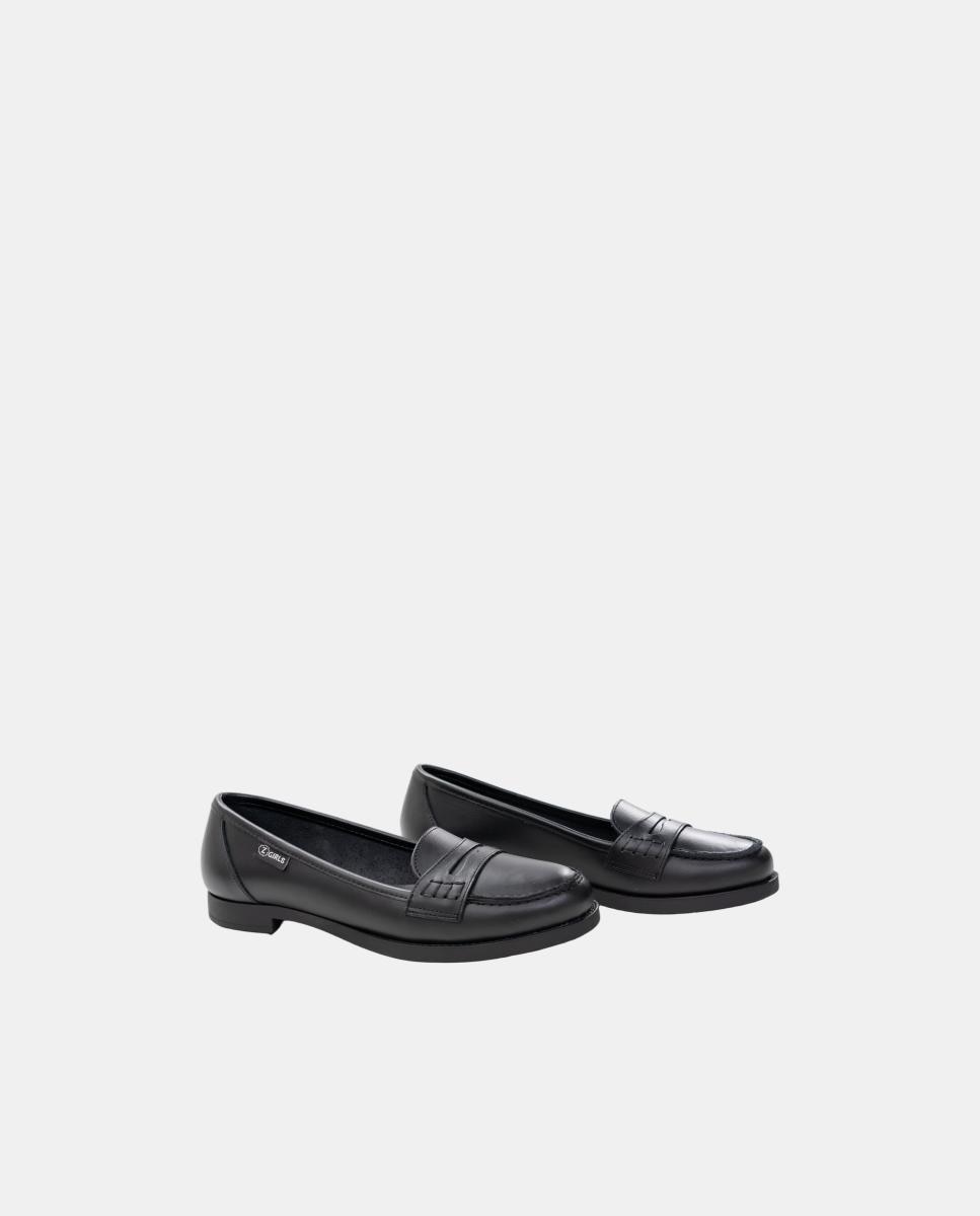 Mocassins Escolares em Napa Preto-3