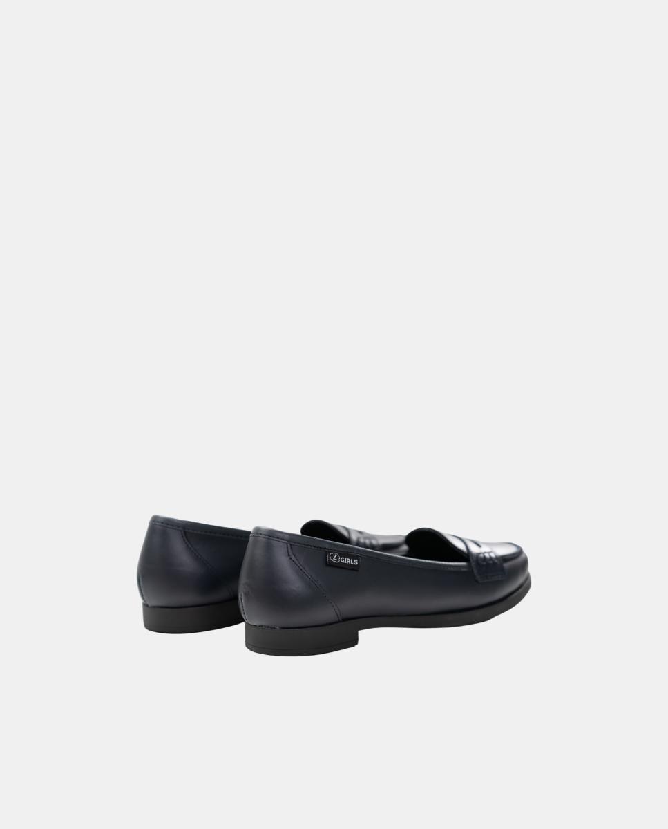 Mocassins Escolares em Napa Azul-marinho-3