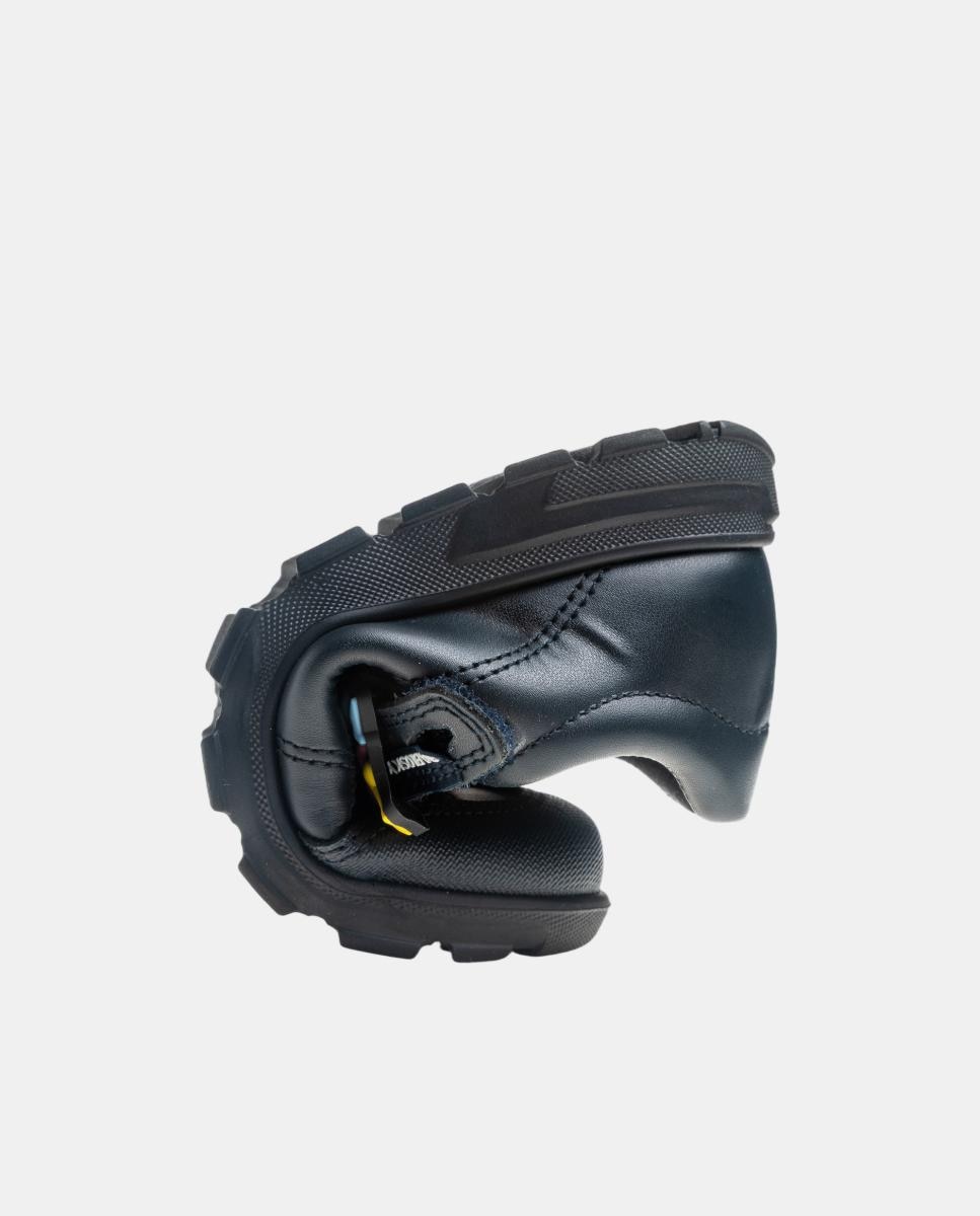 Sapatos de Presilha em Pele com Fecho Aderente para Uniforme Escolar Pablosky Azul-6