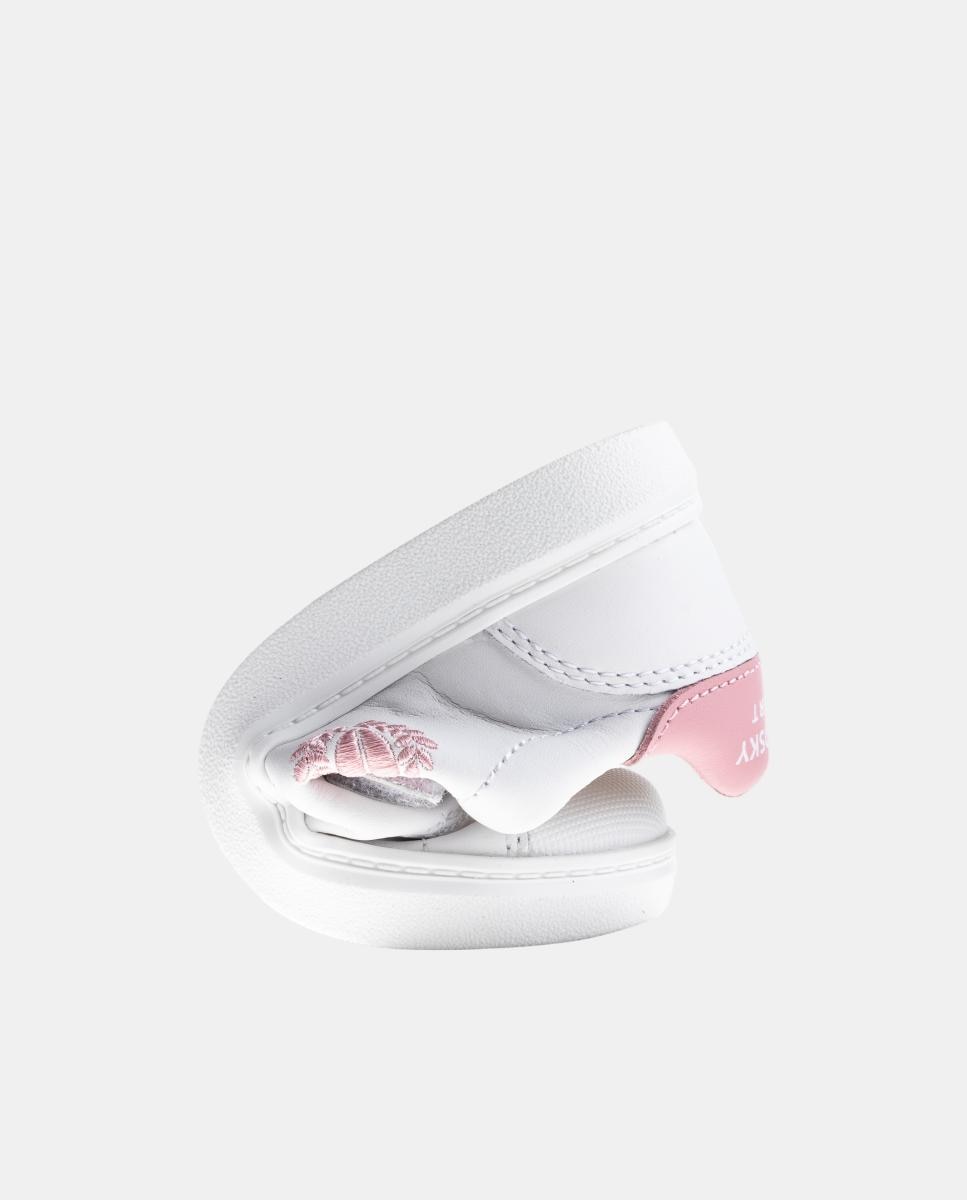 Zapatillas de niño de piel con cierre adherente deportivos para el cole - Pablosky - Blanco Blanco-6