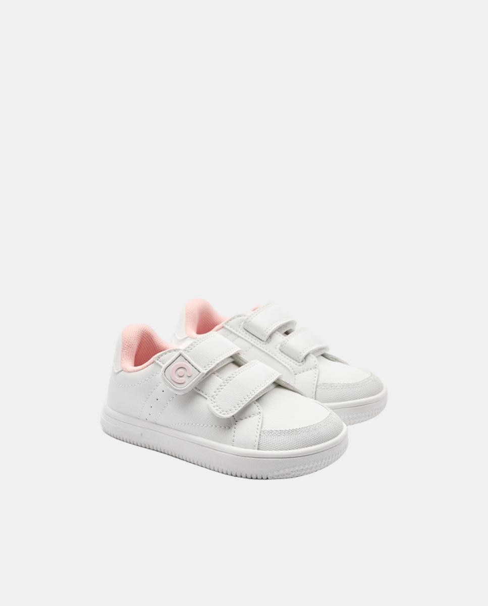 Zapatillas Barefoot de niño con tira adherente - Conguitos - Blanco Blanco-4
