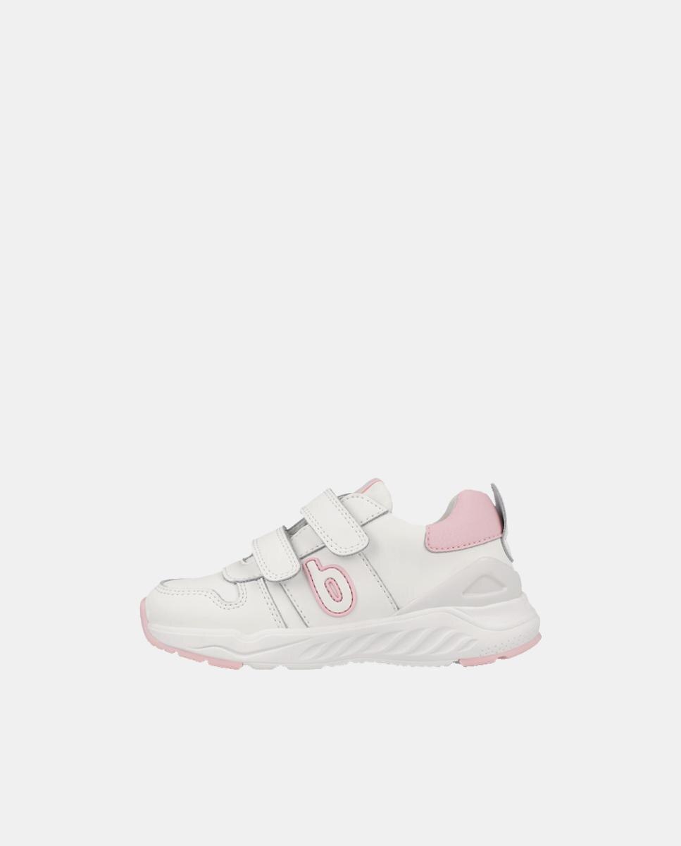 Zapatilla deportiva de niña en piel con puntera de goma - Biomecanics - Blanco Blanco-5