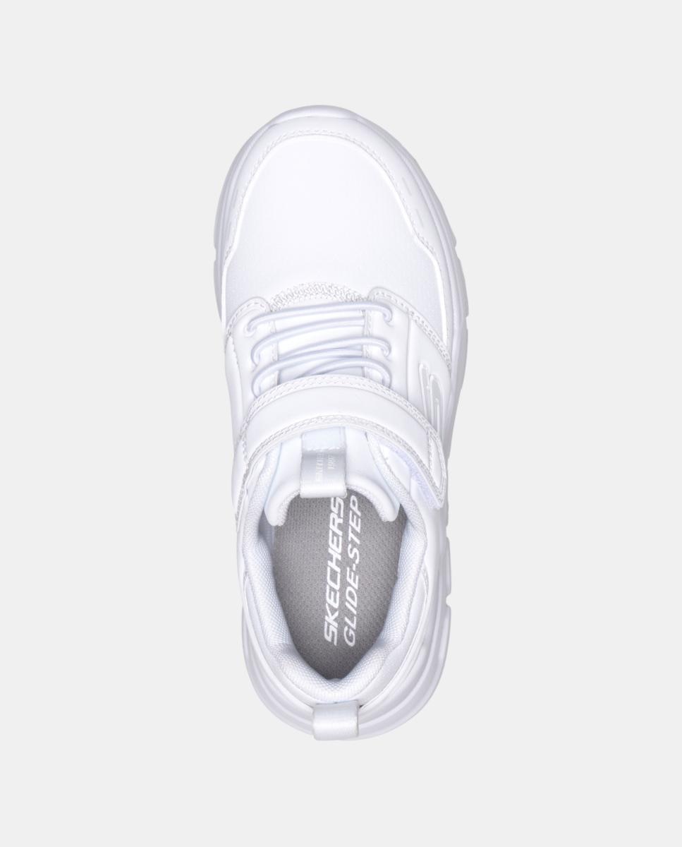 Sapatilhas em Pele BTS com Ajuste de Velcro Branco-4