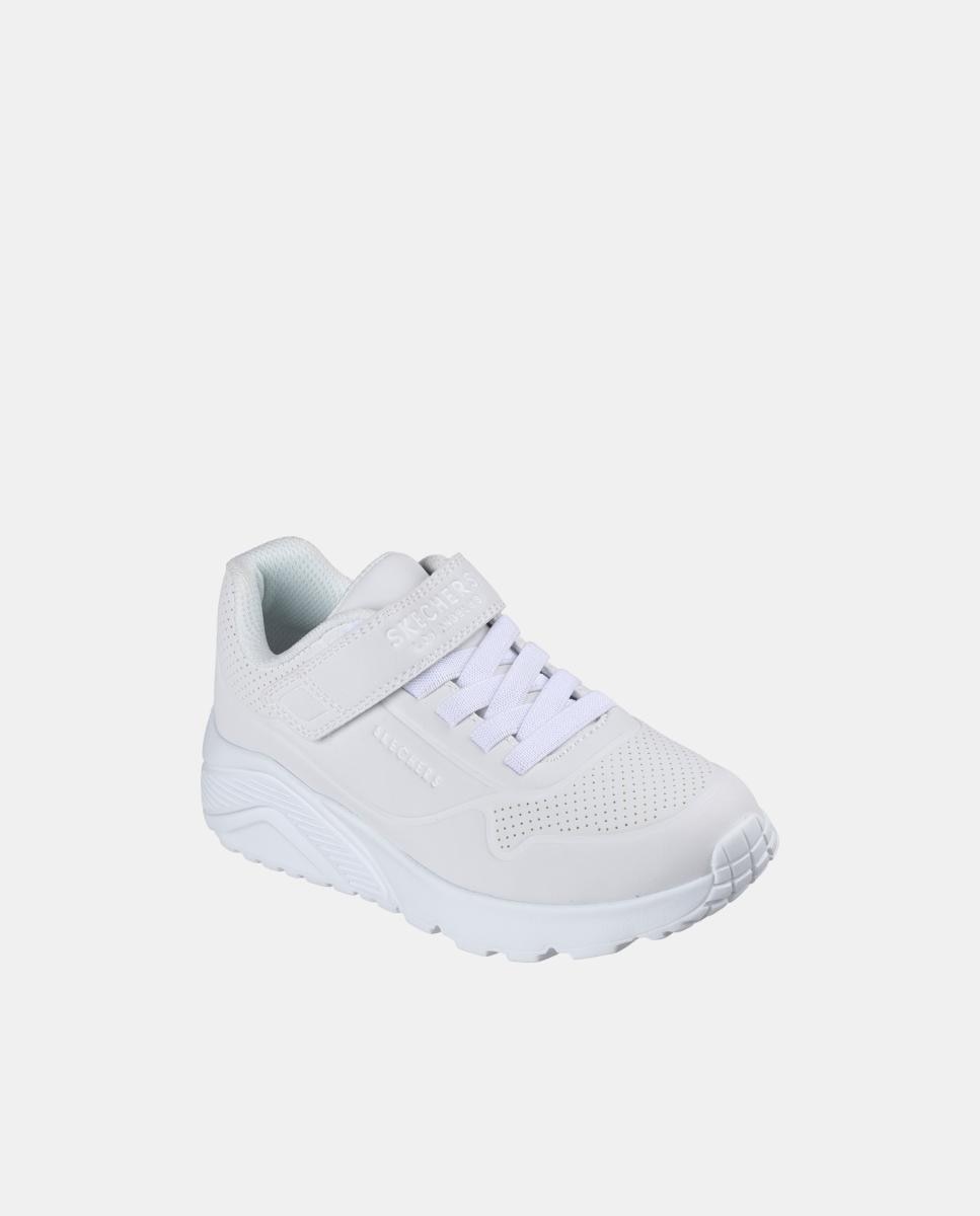 Sapatilhas em Pele BTS com Ajuste de Velcro Skechers Branco-2