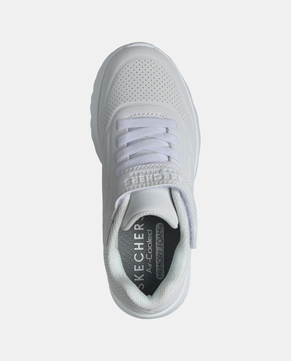 Sapatilhas em Pele BTS com Ajuste de Velcro Skechers Branco-3