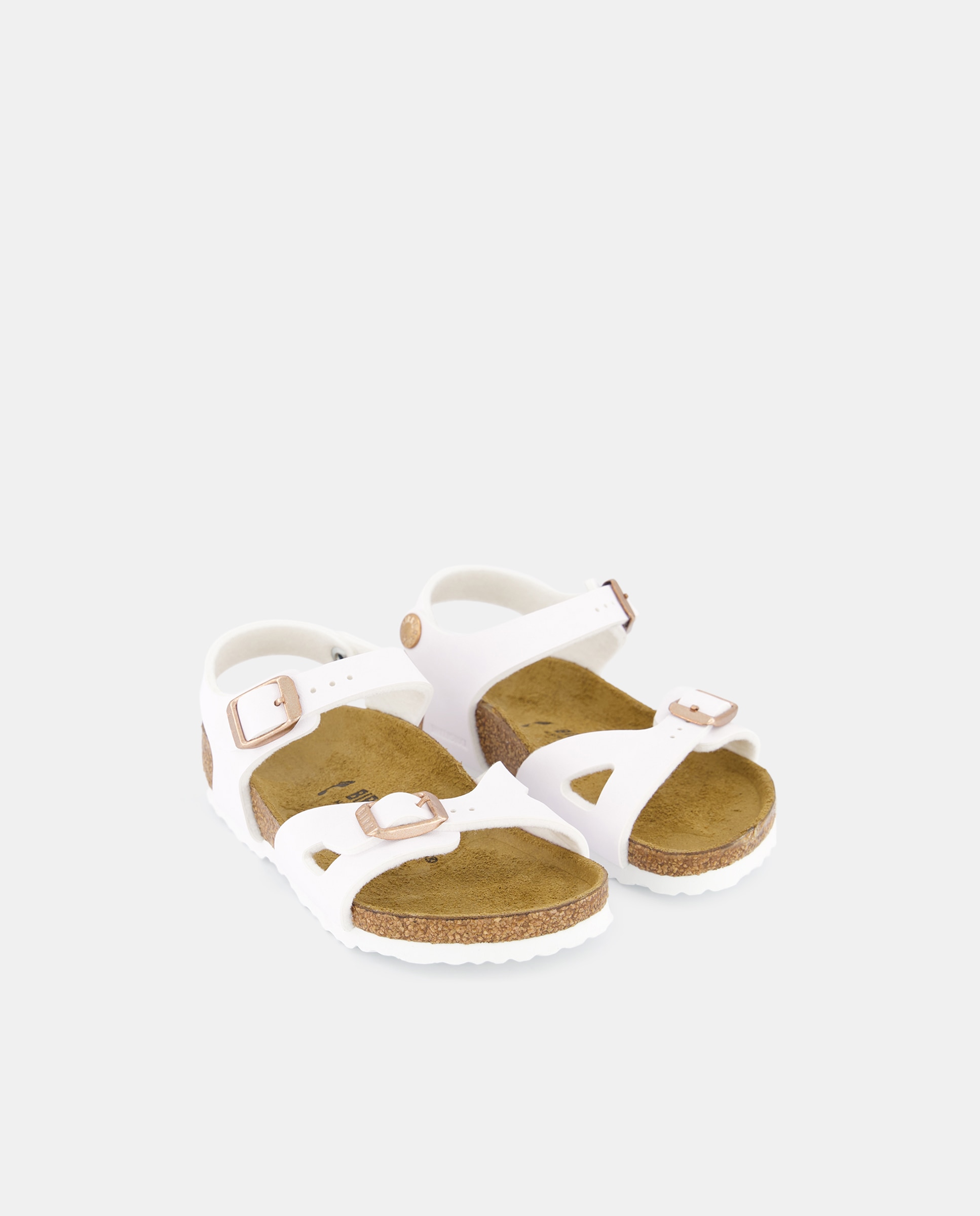 Sandálias Abertas Rio em Couro Sintético Birkenstock Branco-2