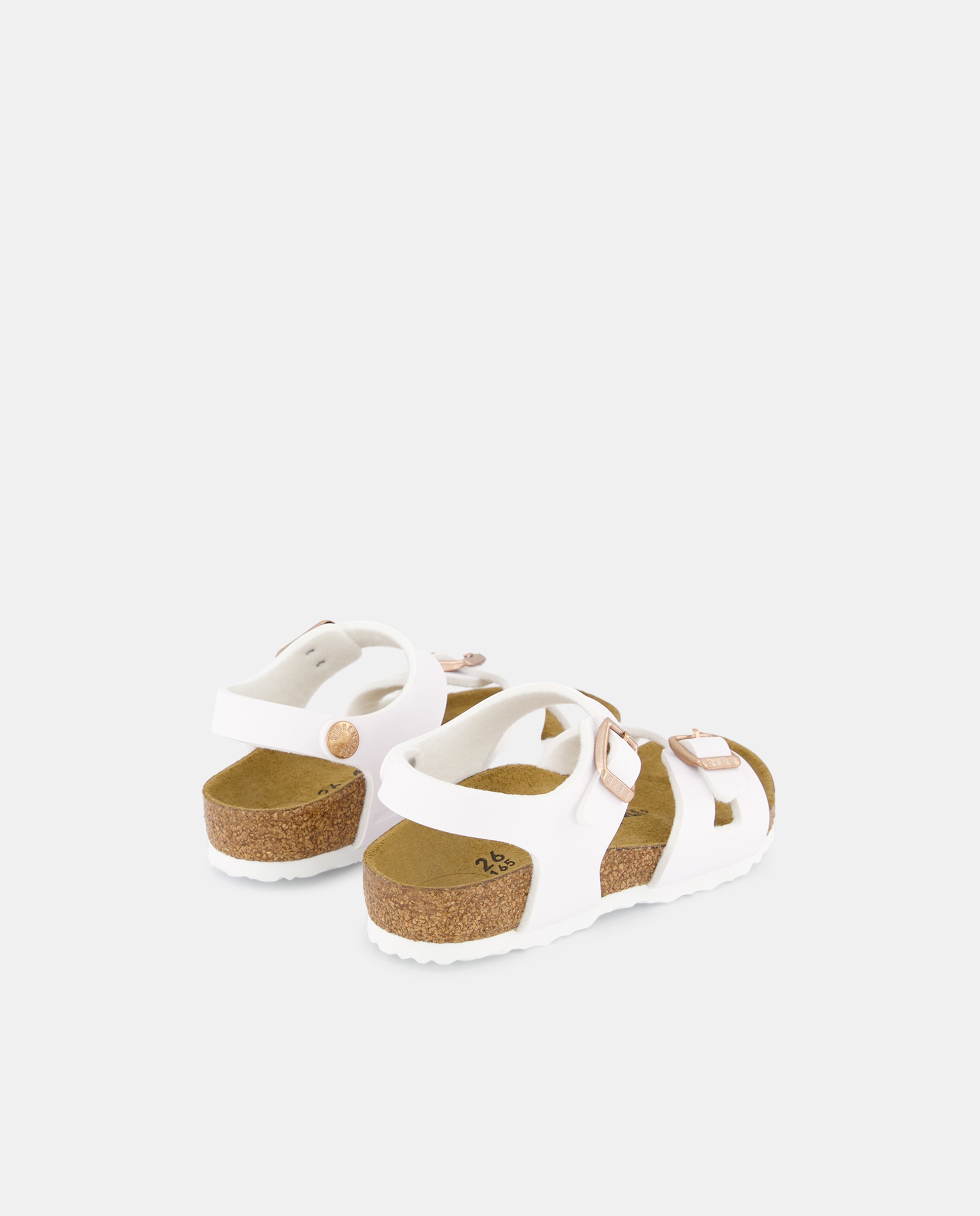Sandálias Abertas Rio em Couro Sintético Birkenstock Branco-3
