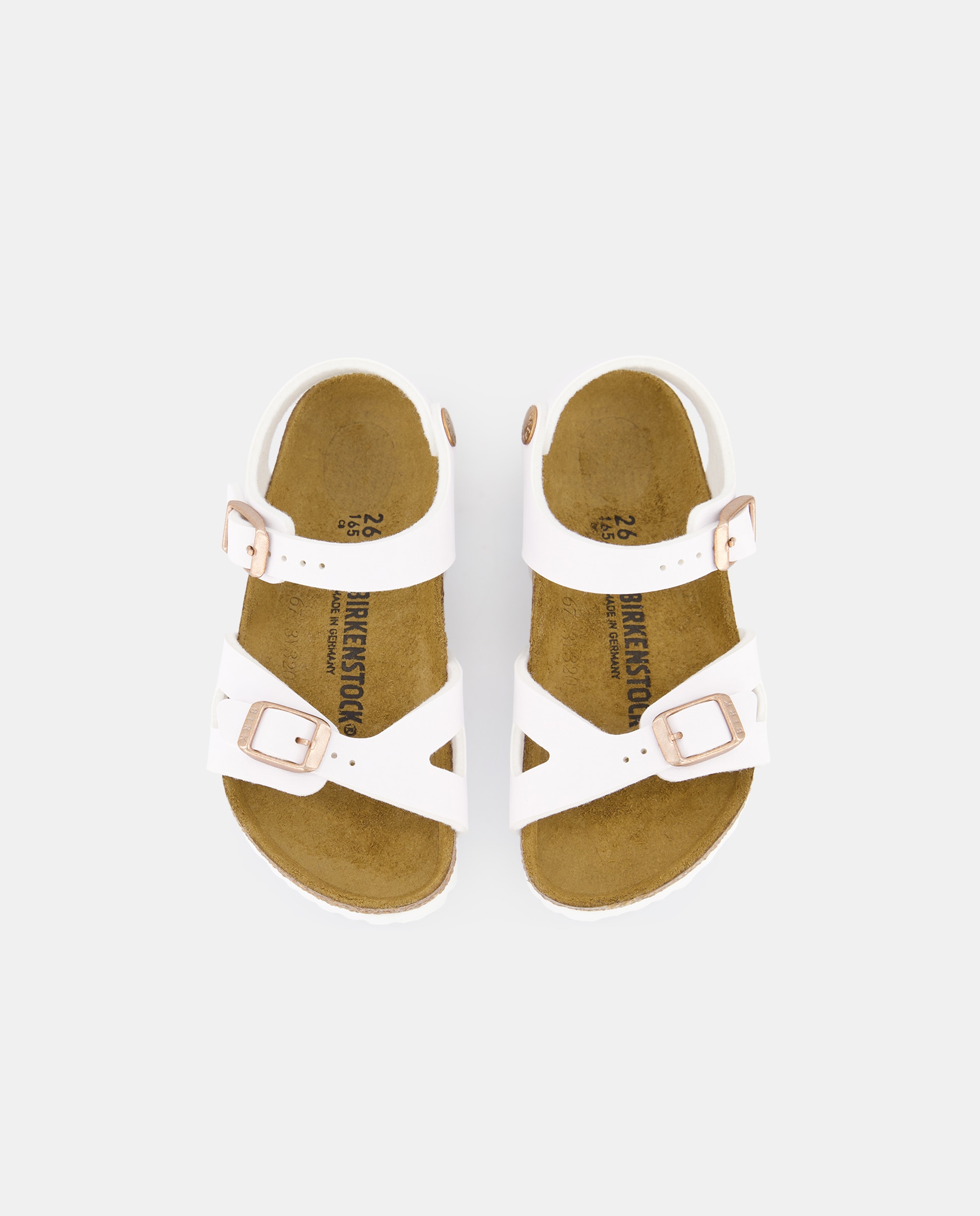 Sandálias Abertas Rio em Couro Sintético Birkenstock Branco-4