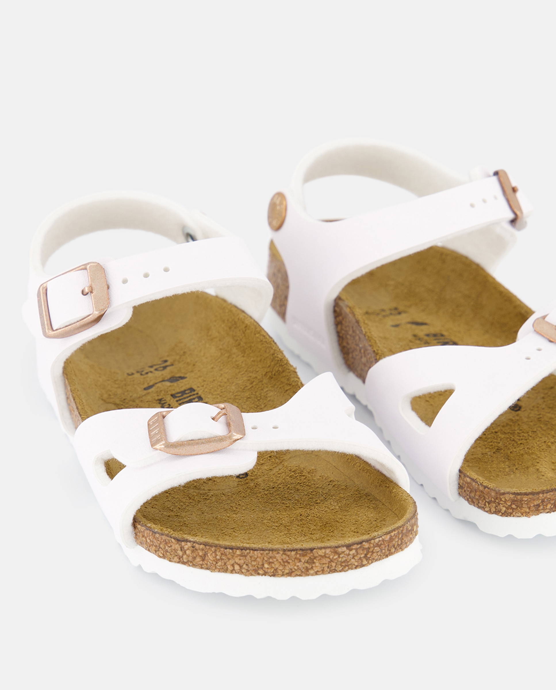 Sandálias Abertas Rio em Couro Sintético Birkenstock Branco-5